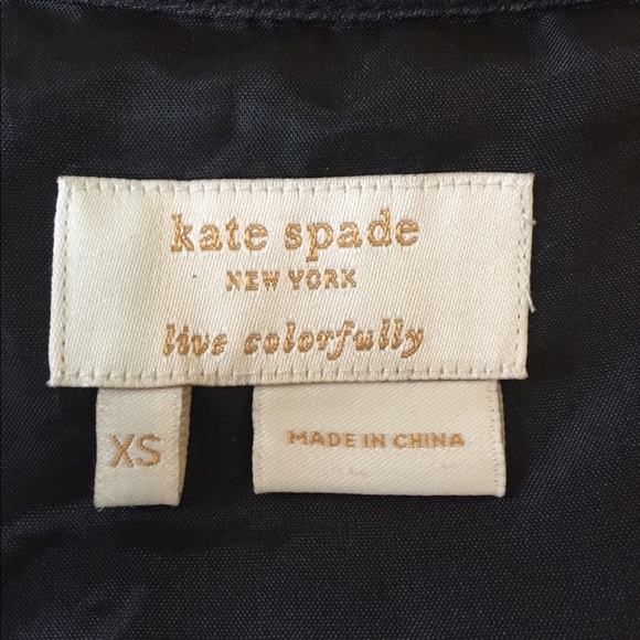 Kate Spade muted black crepe front bow blouse XS - Picture 5 of 6